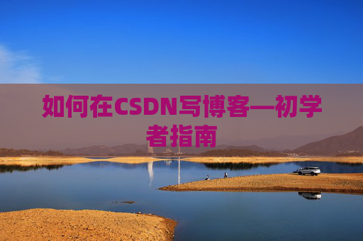 如何在CSDN写博客—初学者指南 如何在CSDN写博客—初学者指南
